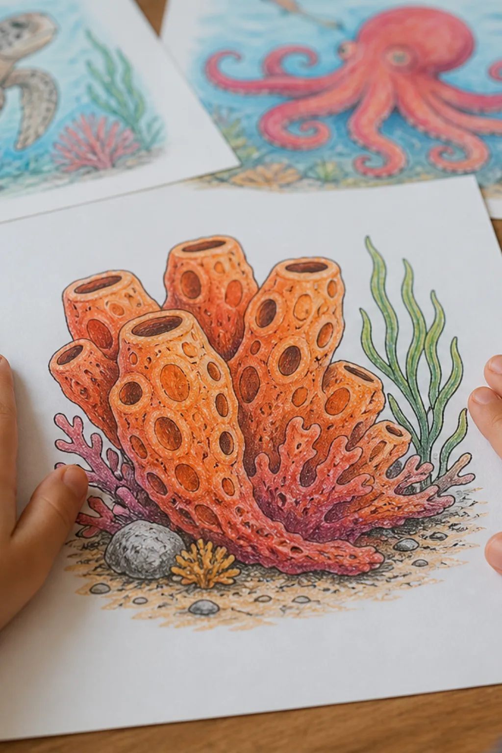 desenho de esponja-do-mar para colorir - 2