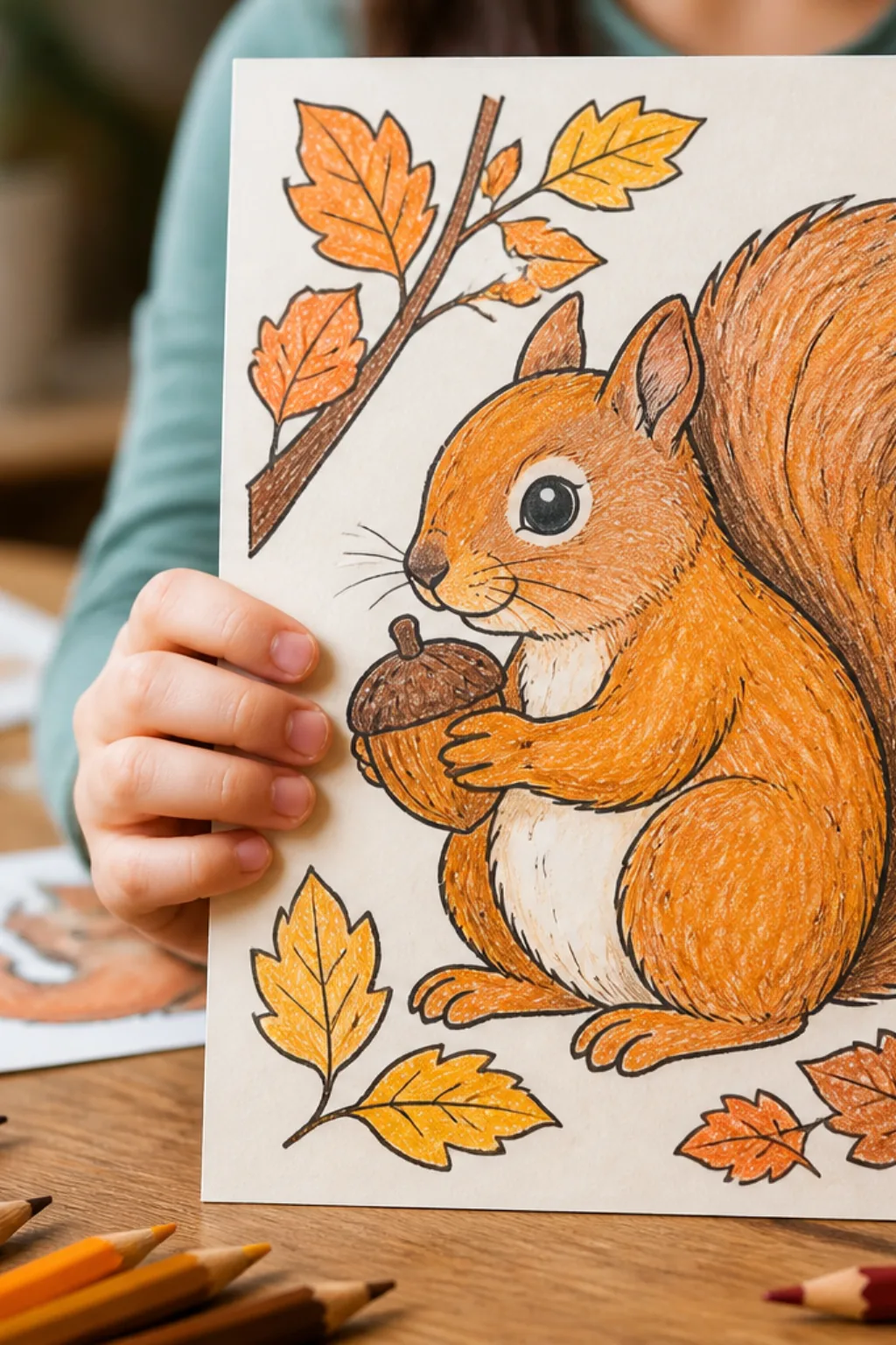 desenhos de esquilo para colorir - 2