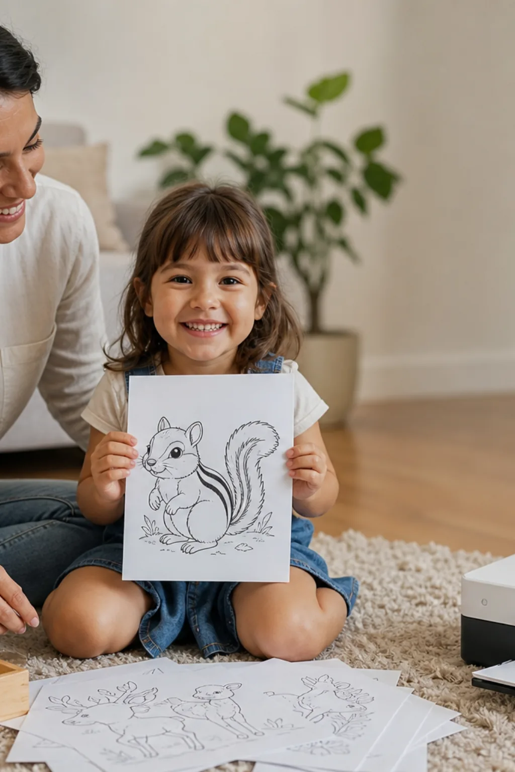 desenhos de esquilo-listrado para colorir — exemplo criado na Desenhos pra Colorir