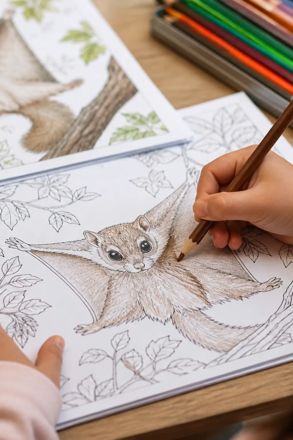 desenhos de esquilo-voador para colorir - 2