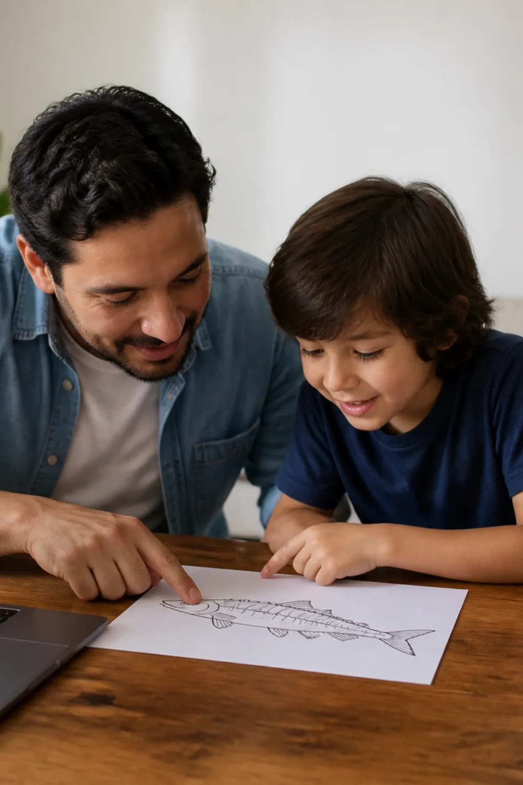 desenhos de esturjão para colorir — exemplo criado na Desenhos pra Colorir