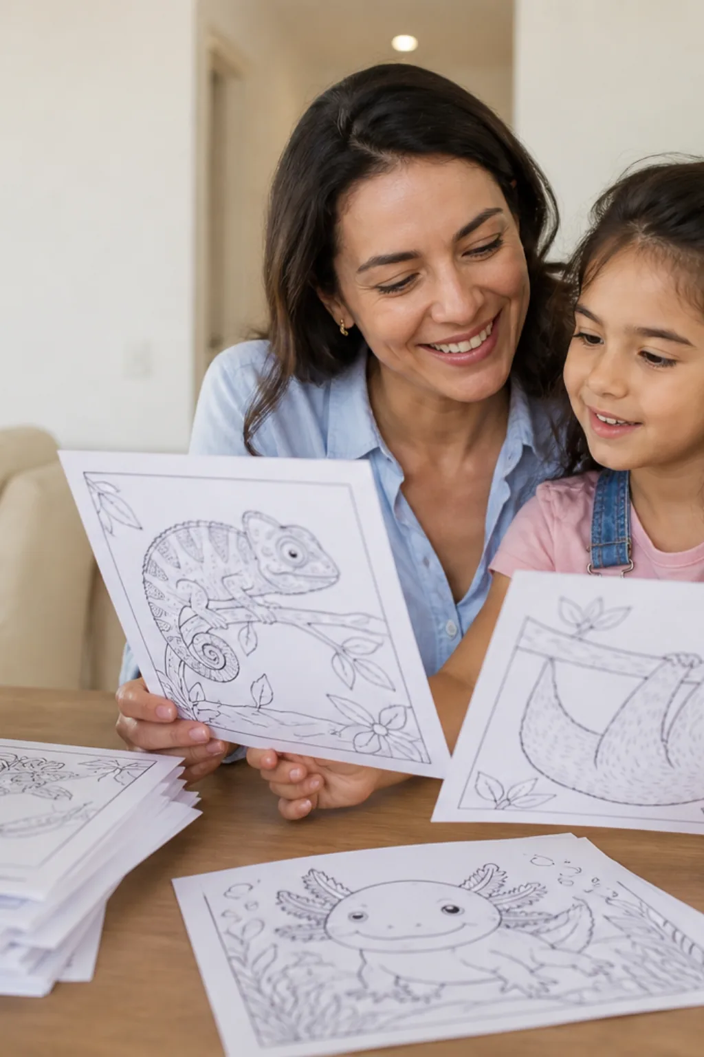 desenhos de animais exóticos para colorir — exemplo criado na Desenhos pra Colorir