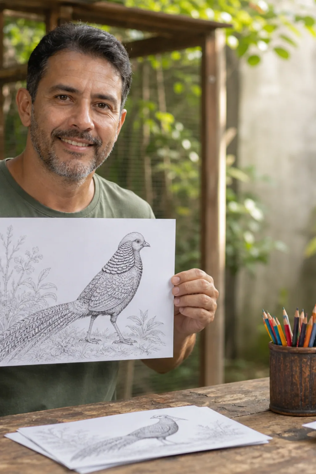 desenhos de faisão para colorir - 1