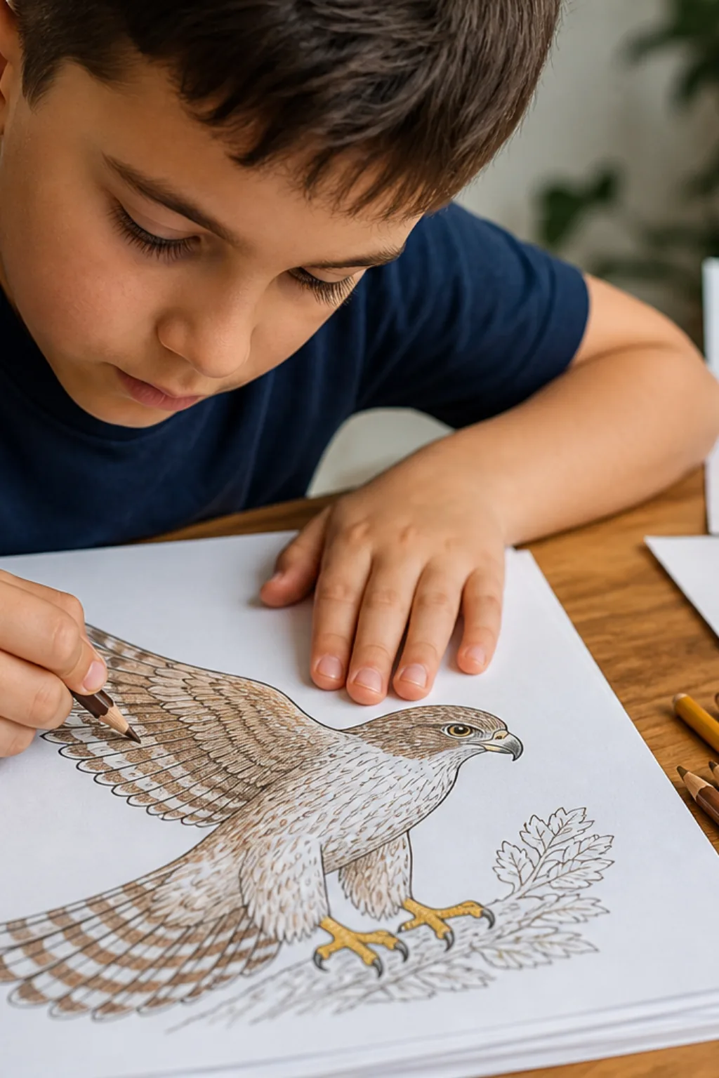 desenhos de falcão para colorir - 2