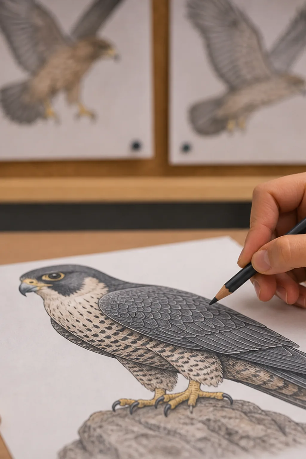 desenhos de falcão-peregrino para colorir - 2
