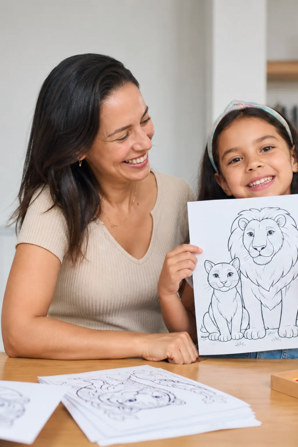 desenhos de felinos para colorir — exemplo criado na Desenhos pra Colorir