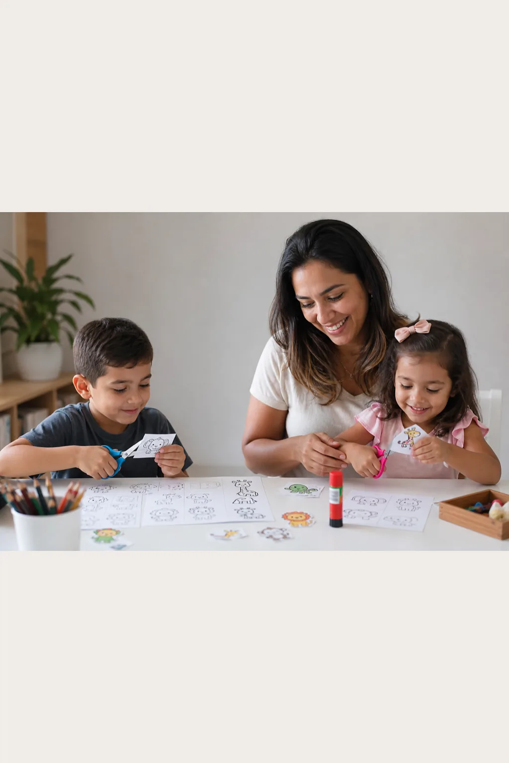 figurinhas de animais para colorir — exemplo criado na Desenhos pra Colorir