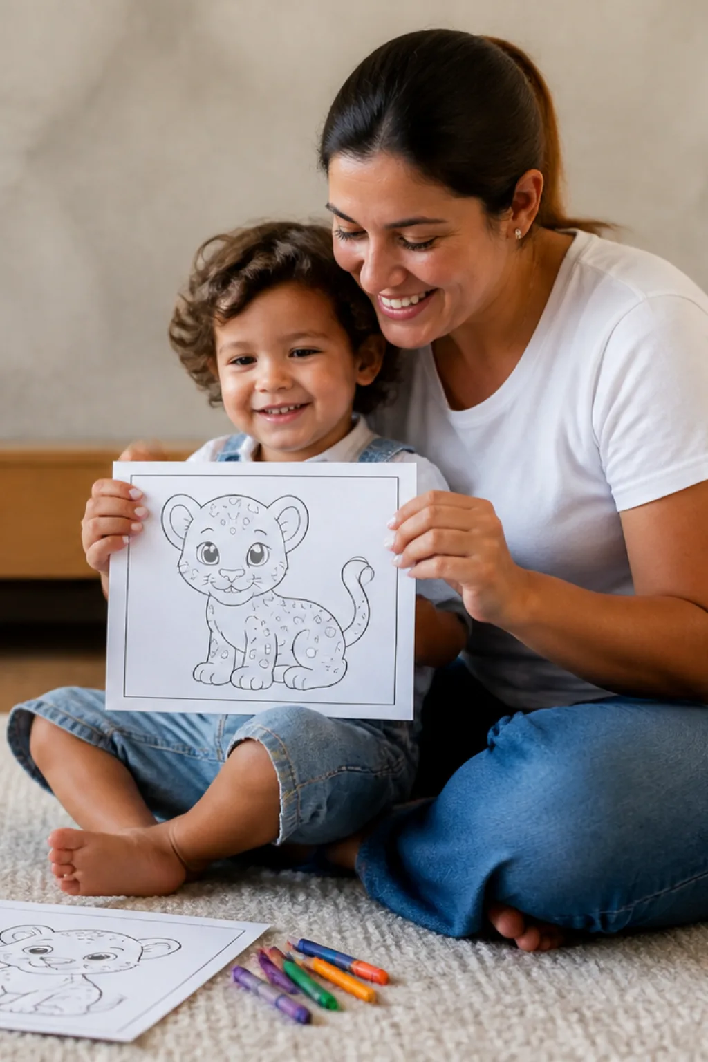 desenhos de filhotes de animais para colorir - 1