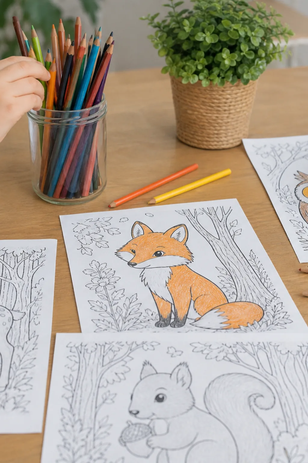 desenhos de animais da floresta para colorir - 2