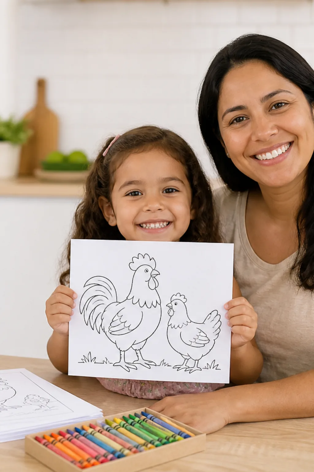 desenhos de frango para colorir - 1