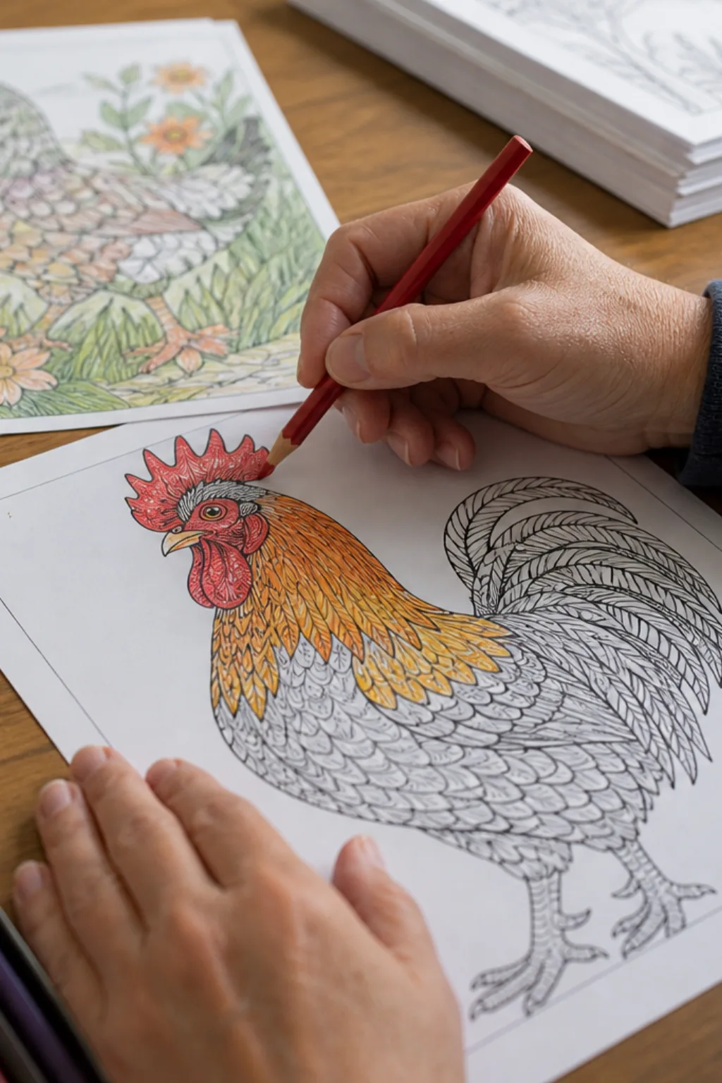desenhos de frango para colorir - 2