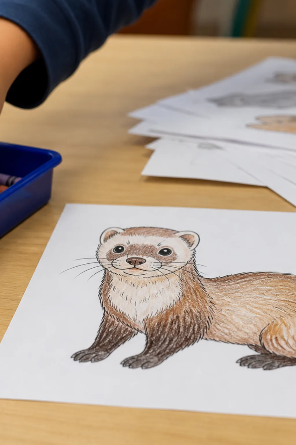 desenhos de furão para colorir - 2