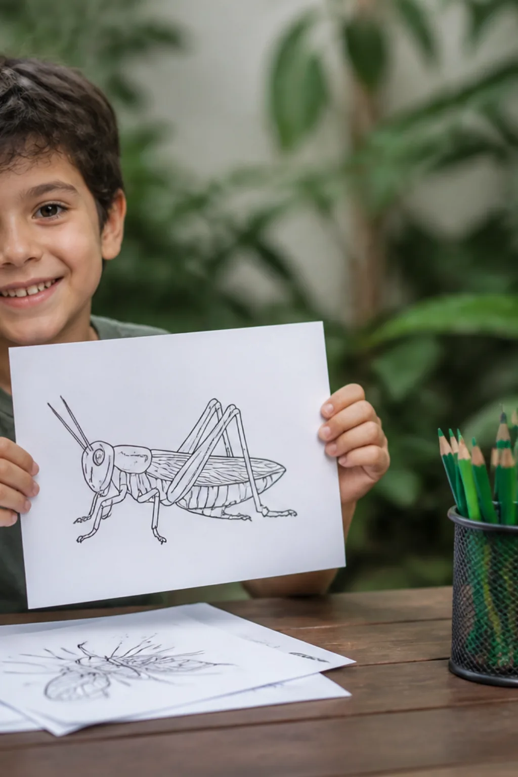 desenhos de gafanhoto para colorir - 1