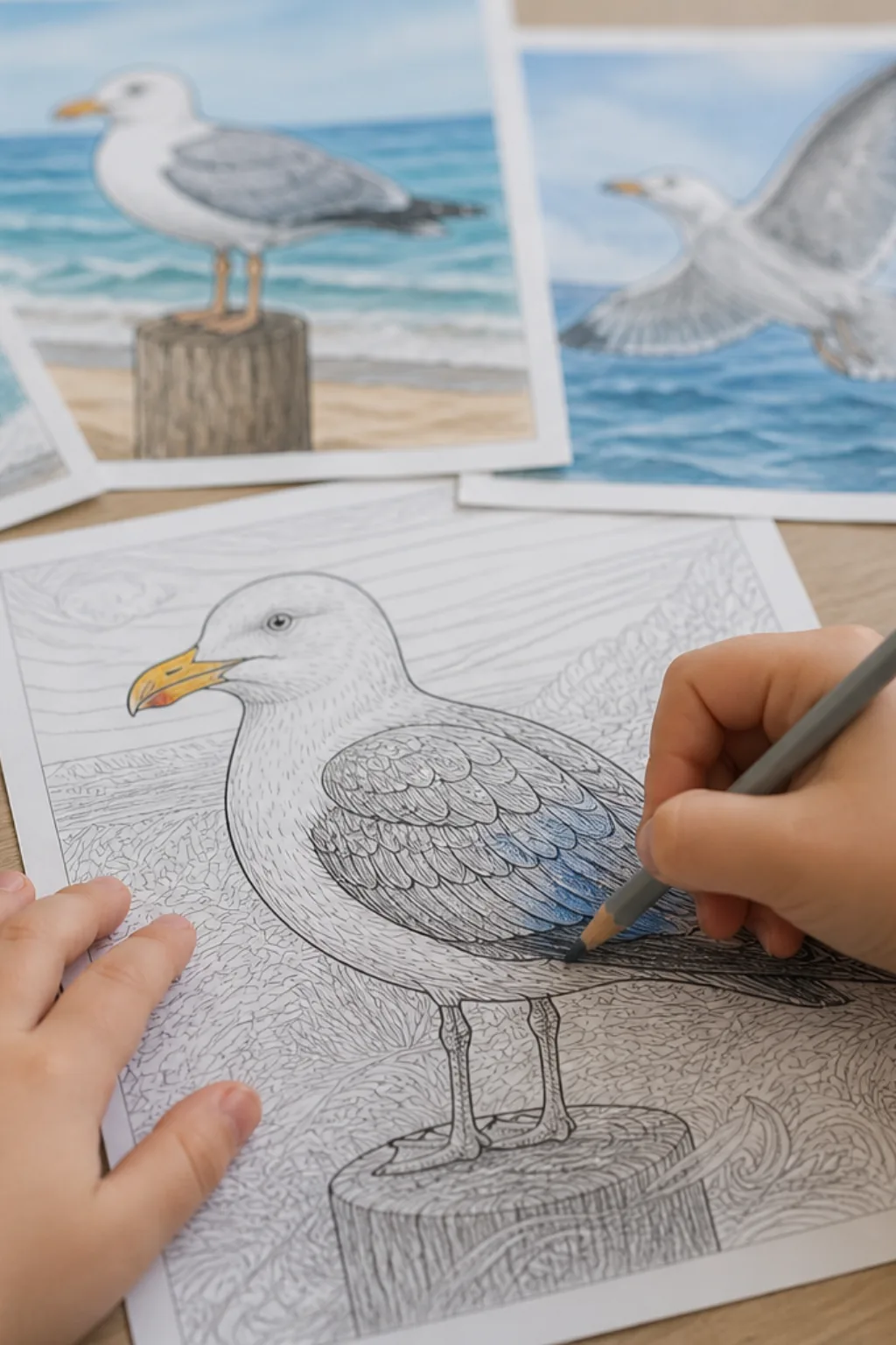 desenhos de gaivota para colorir - 2
