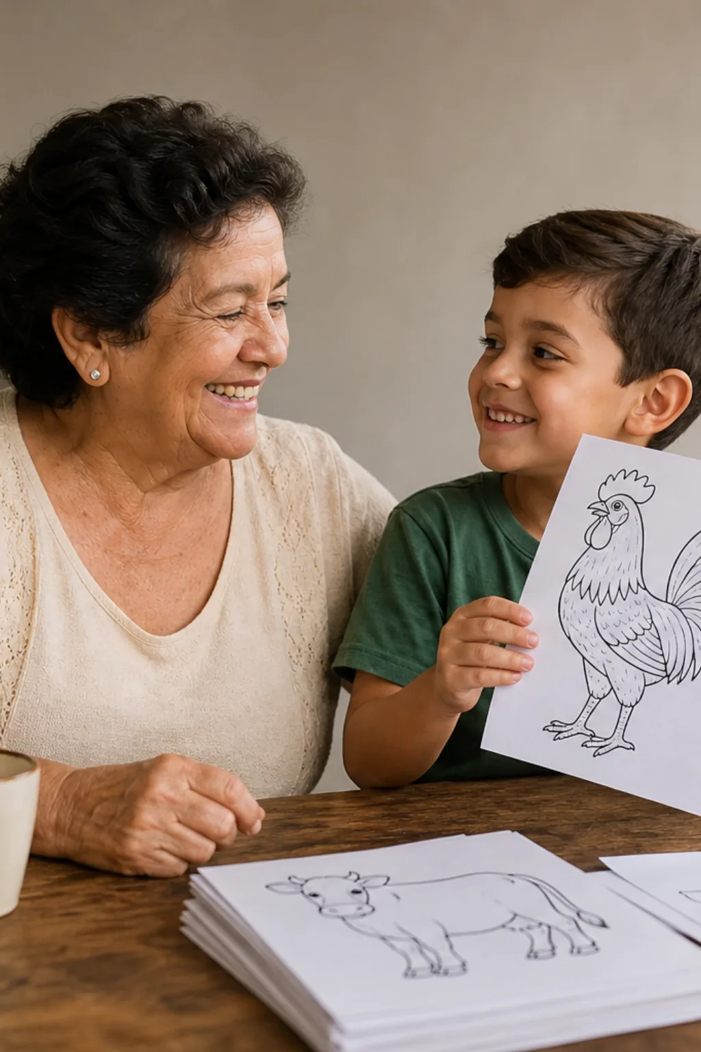 desenhos de galo para colorir - 1