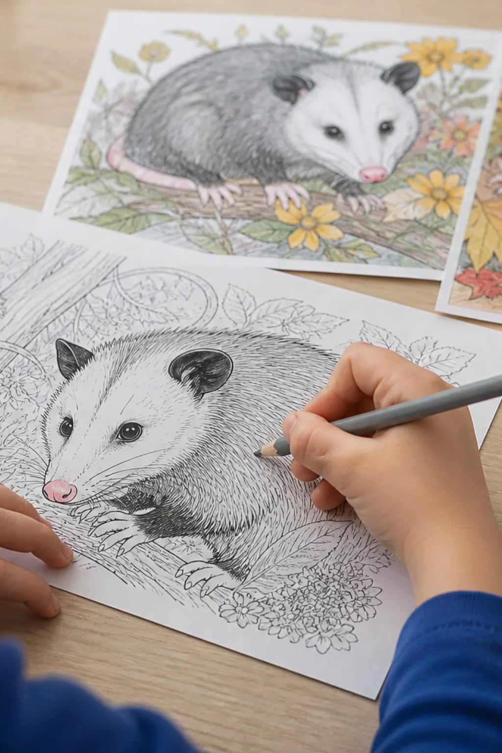 desenhos de gambá para colorir - 2