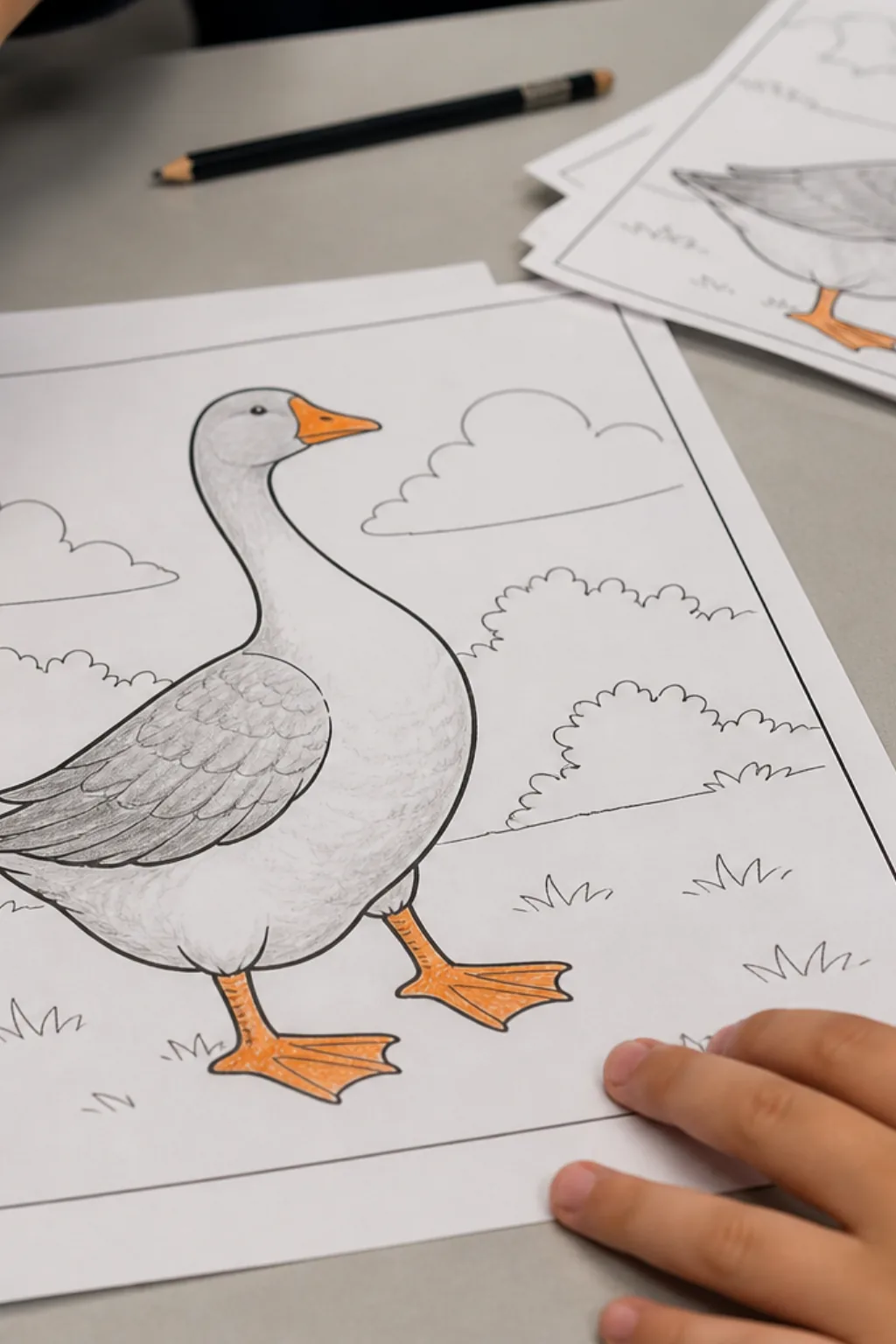 desenhos de ganso para colorir - 2