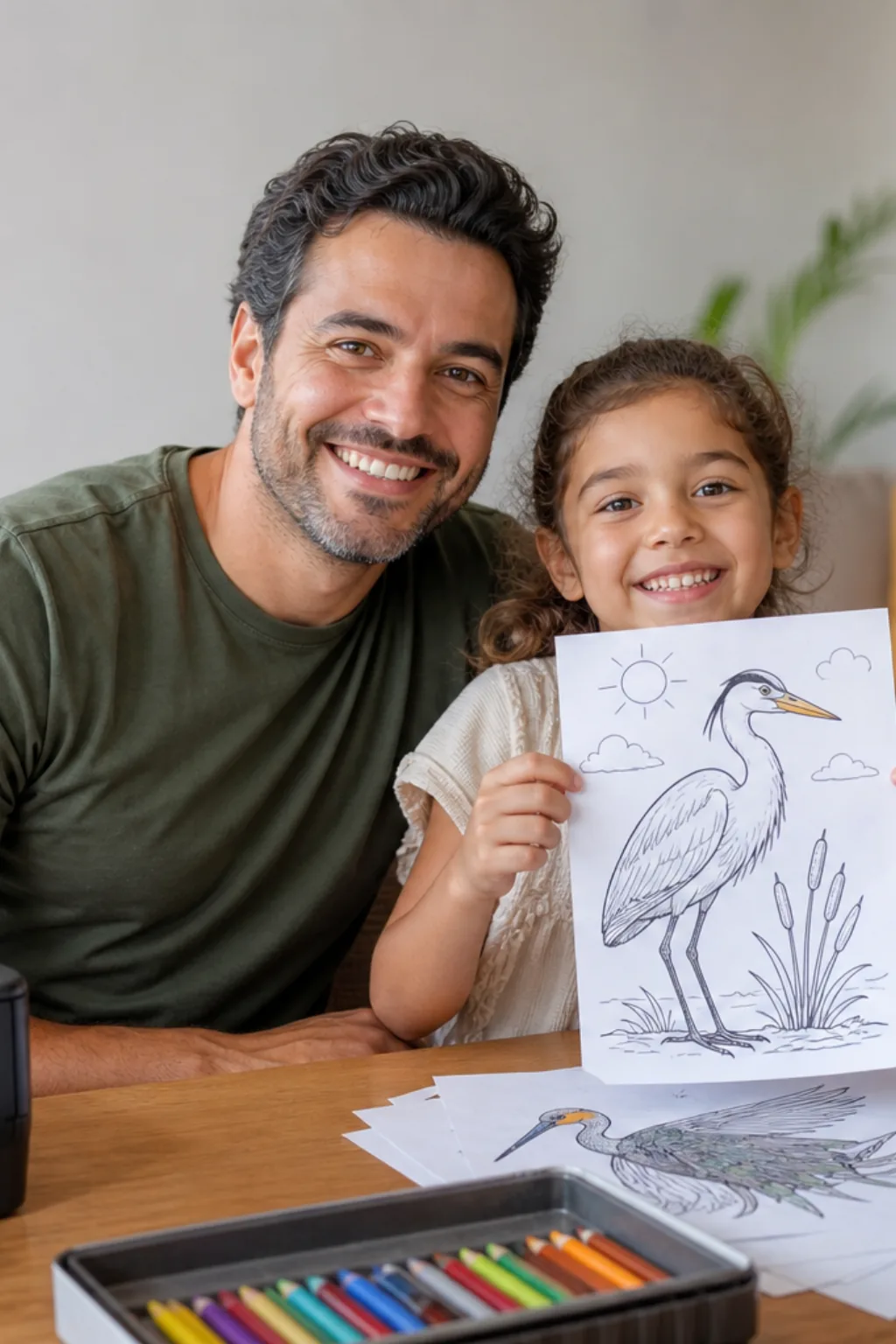 desenhos de garça para colorir - 1