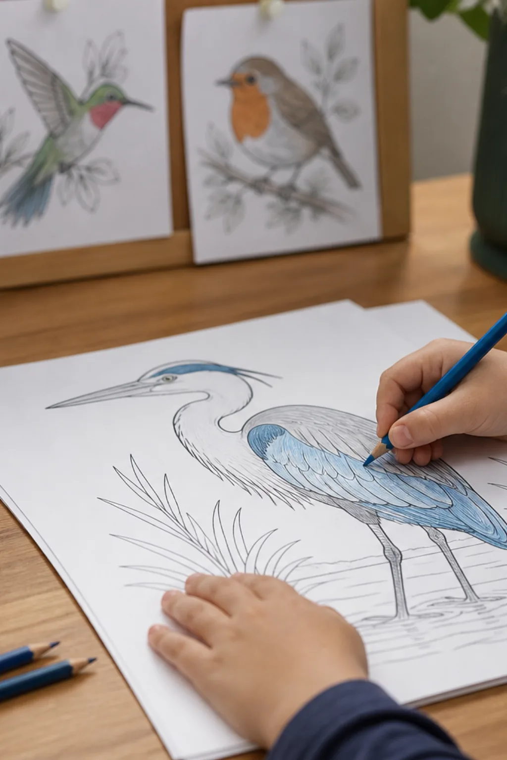 desenhos de garça para colorir - 2