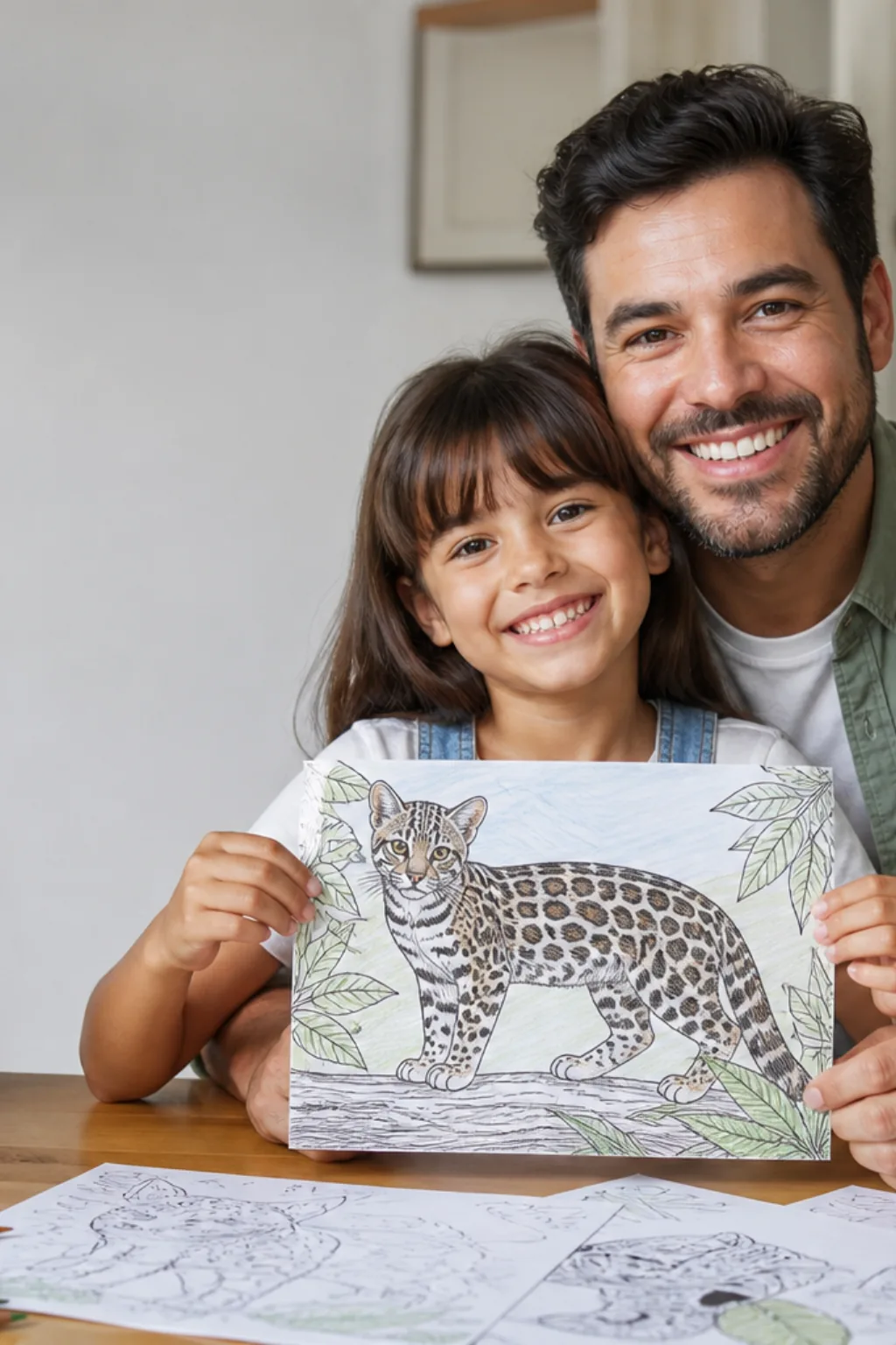 desenhos de gato-maracajá para colorir — exemplo criado na Desenhos pra Colorir