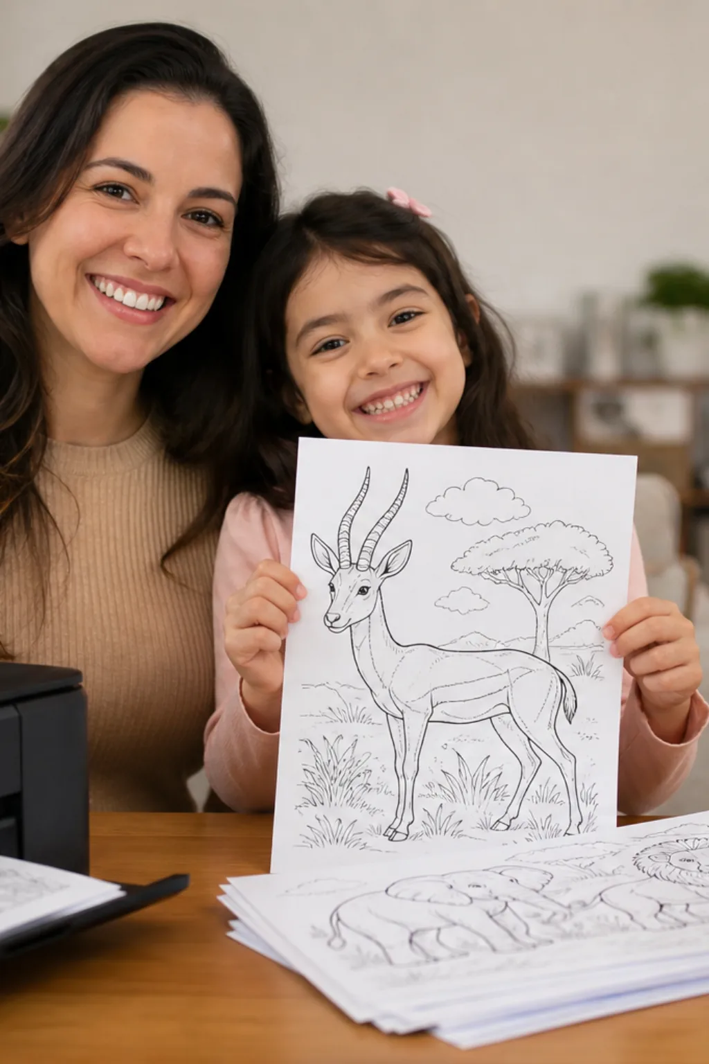 desenhos de gazela para colorir - 1
