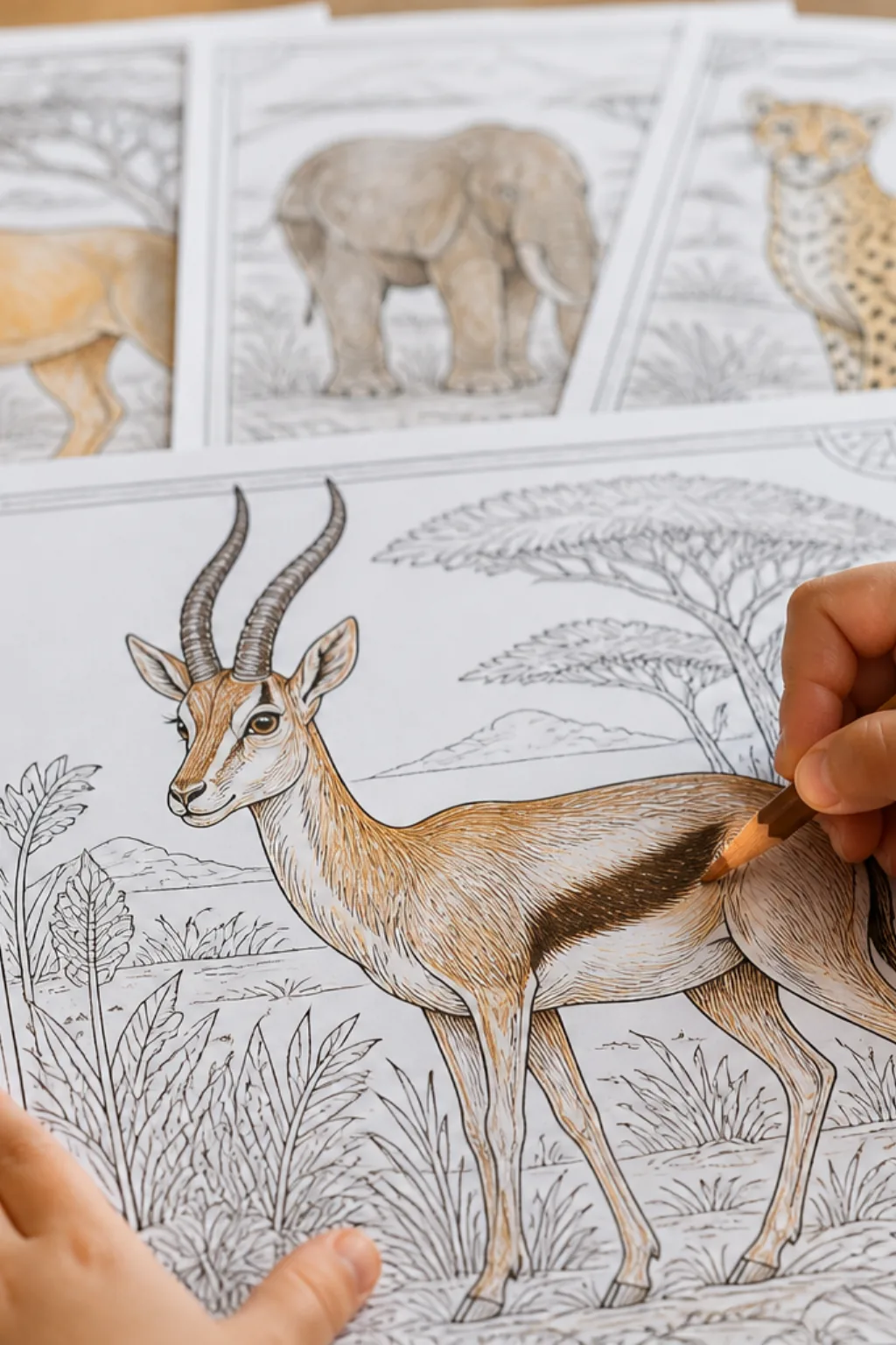 desenhos de gazela para colorir - 2