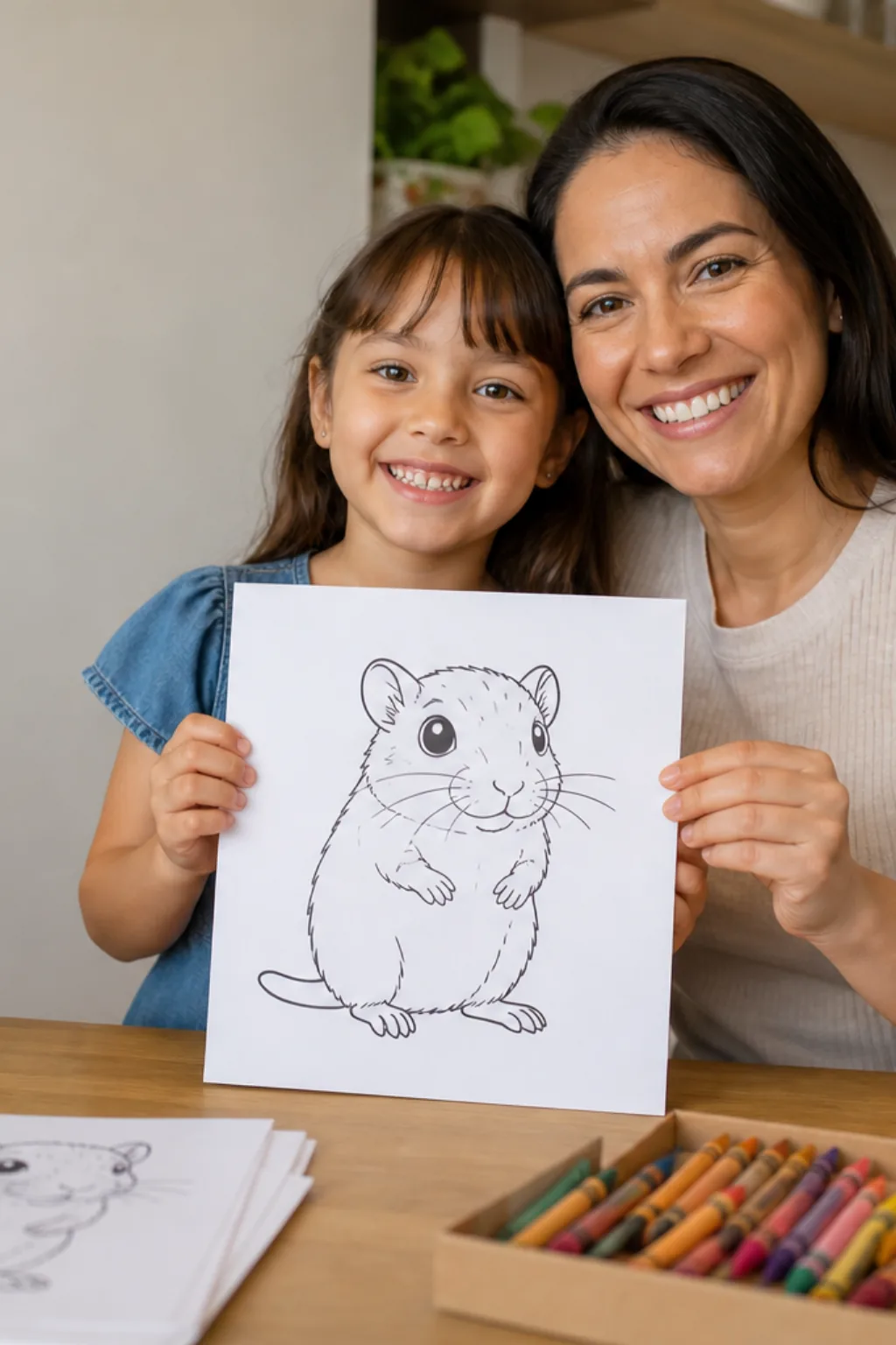 desenhos de gerbil para colorir — exemplo criado na Desenhos pra Colorir