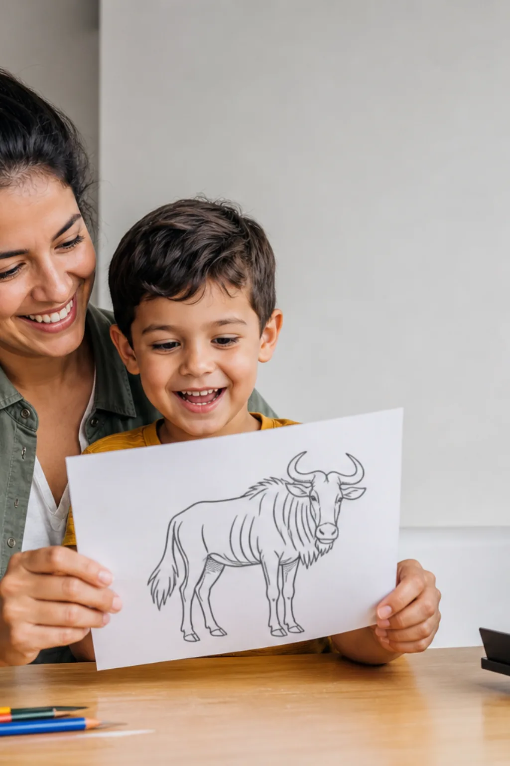 desenhos de gnu para colorir - 1