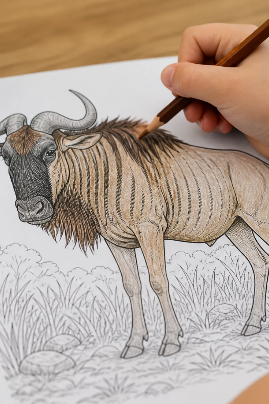 desenhos de gnu para colorir - 2