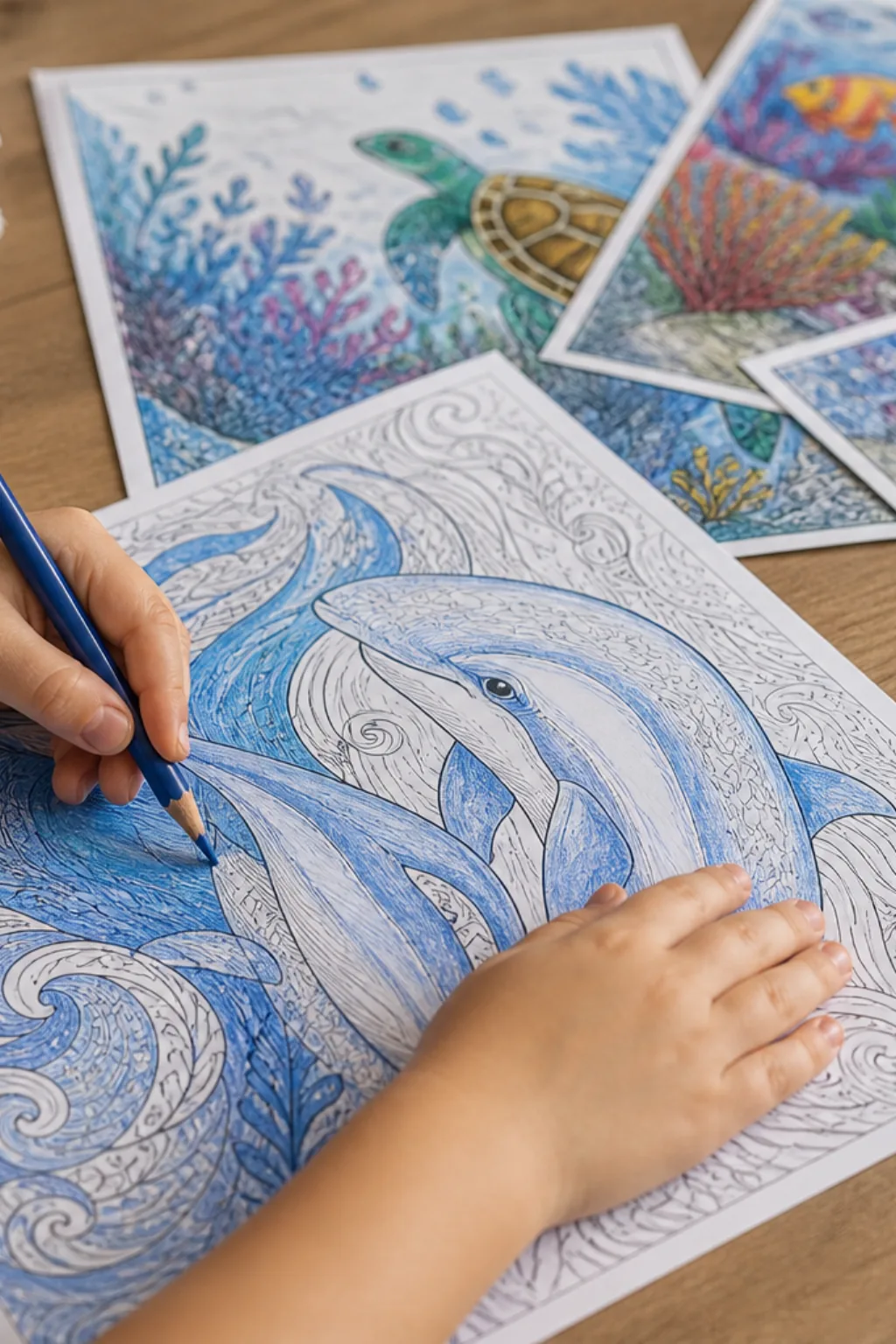 desenhos de golfinho para colorir - 2
