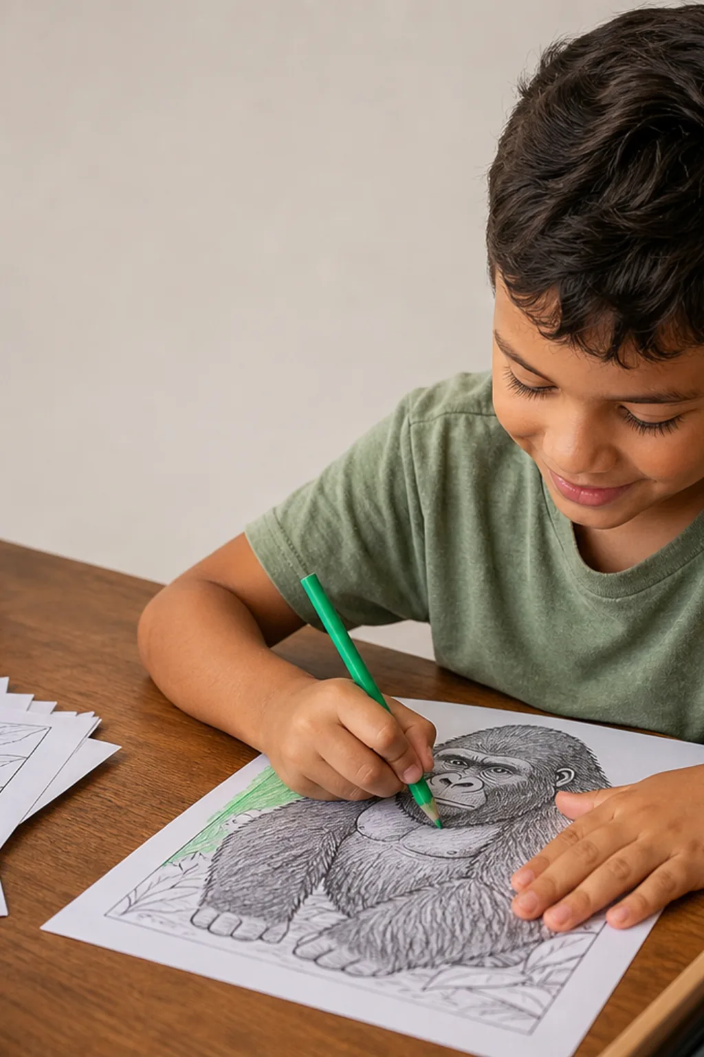 desenhos de gorila para colorir - 1