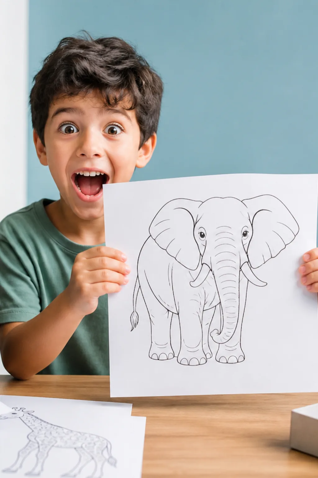 desenhos de animais grandes para colorir - 1