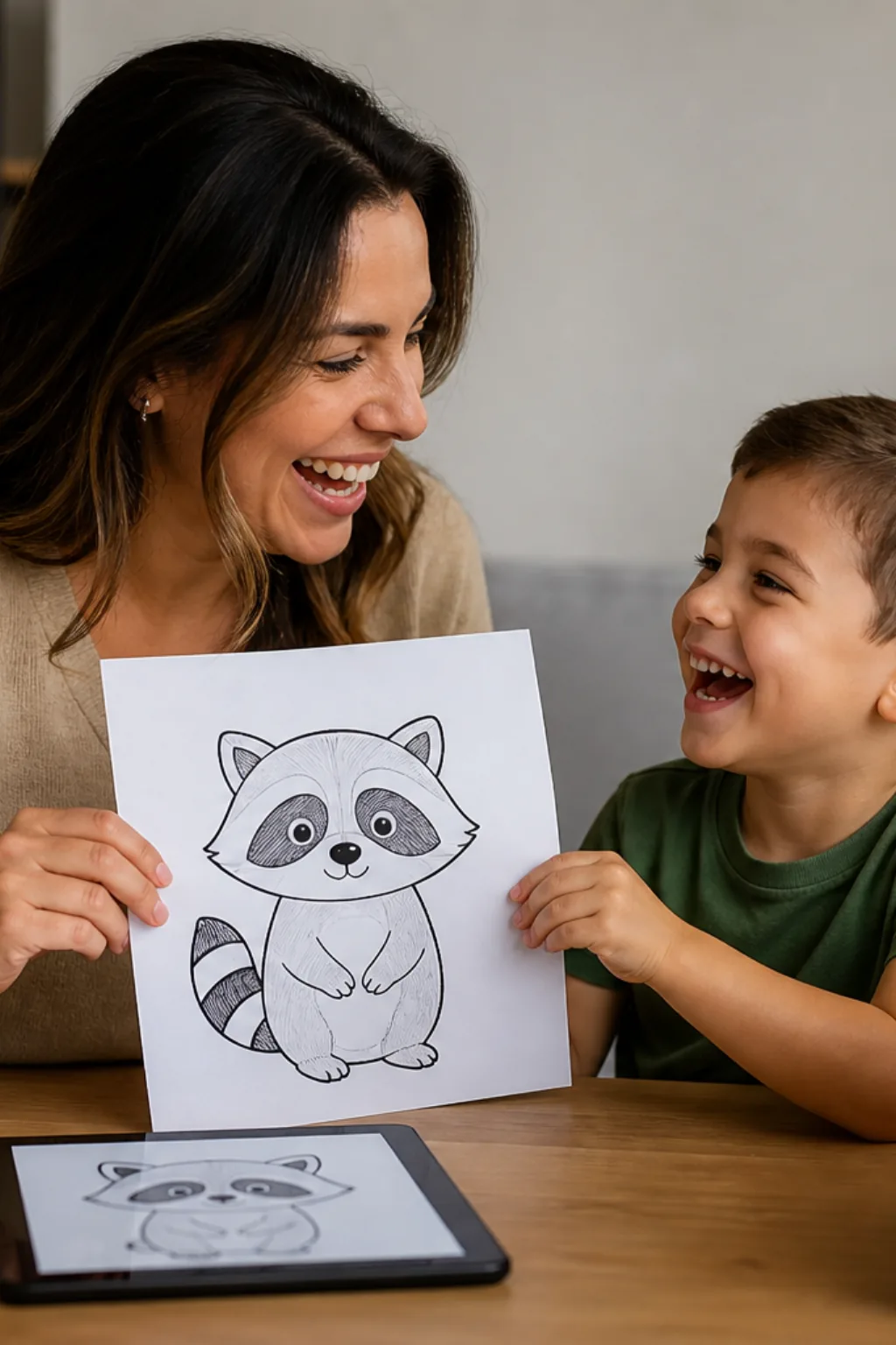 desenhos de guaxinim para colorir - 1