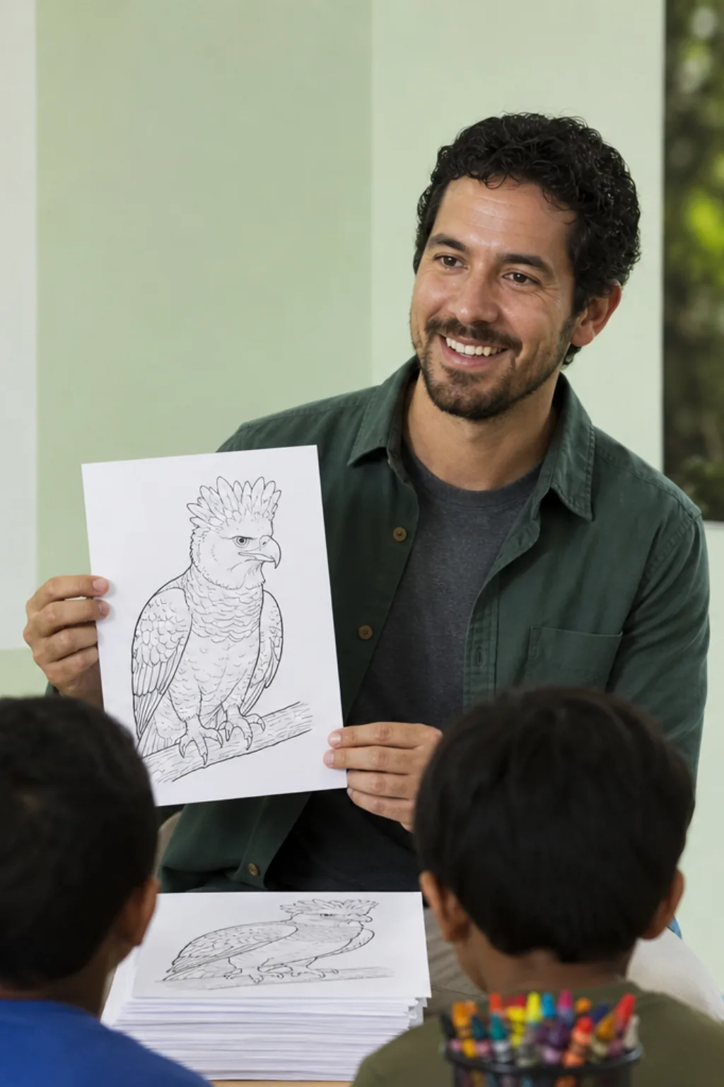 desenhos de harpia para colorir — exemplo criado na Desenhos pra Colorir