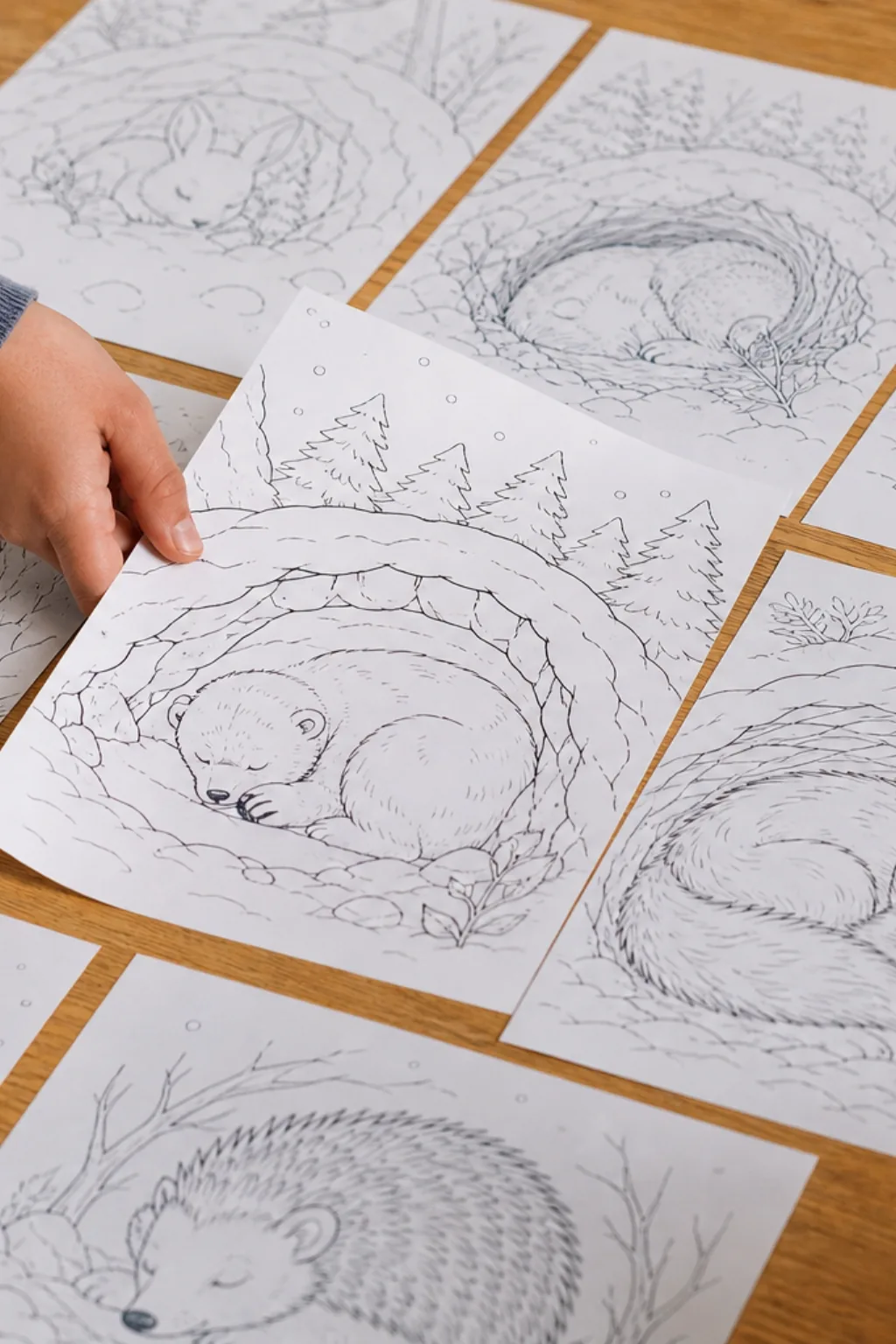 desenhos de animais que hibernam para colorir - 2