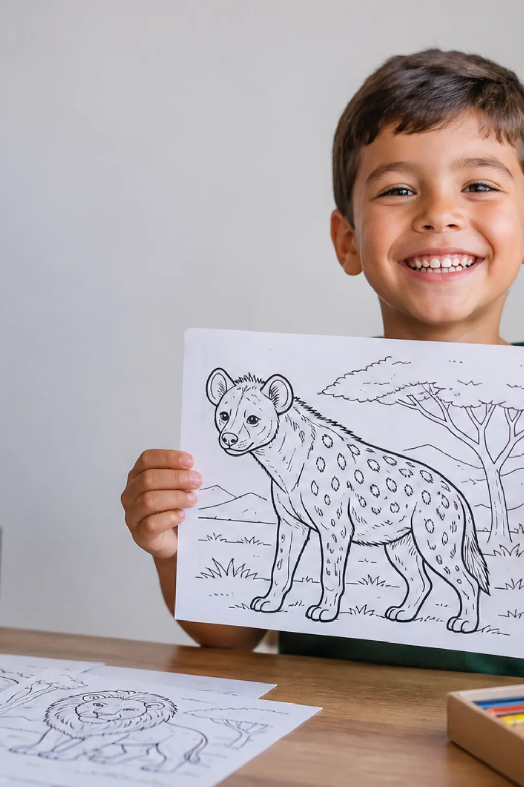 desenhos de hiena para colorir - 1