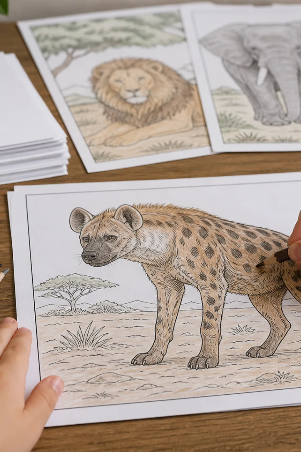 desenhos de hiena para colorir - 2