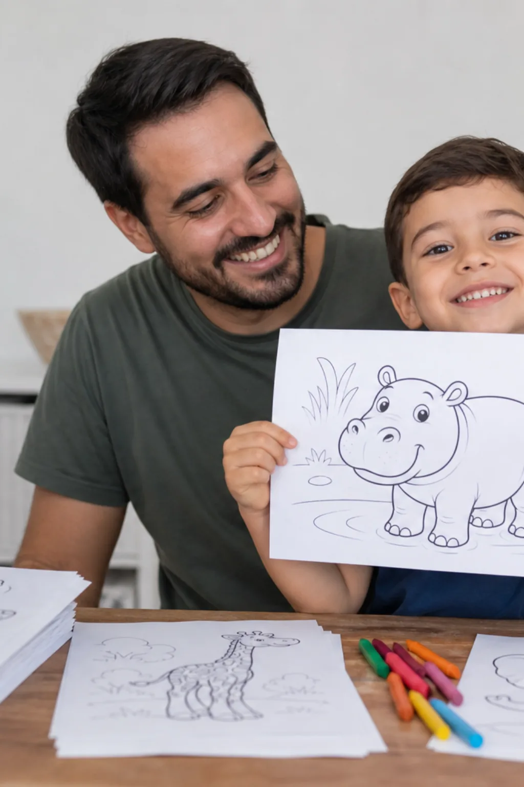 desenhos de hipopótamo para colorir - 1