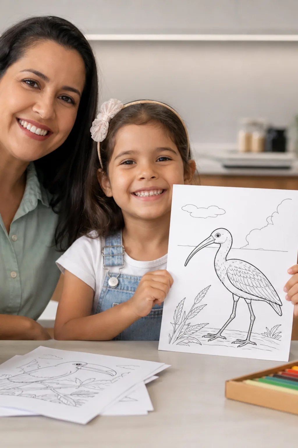 desenhos de íbis para colorir — exemplo criado na Desenhos pra Colorir
