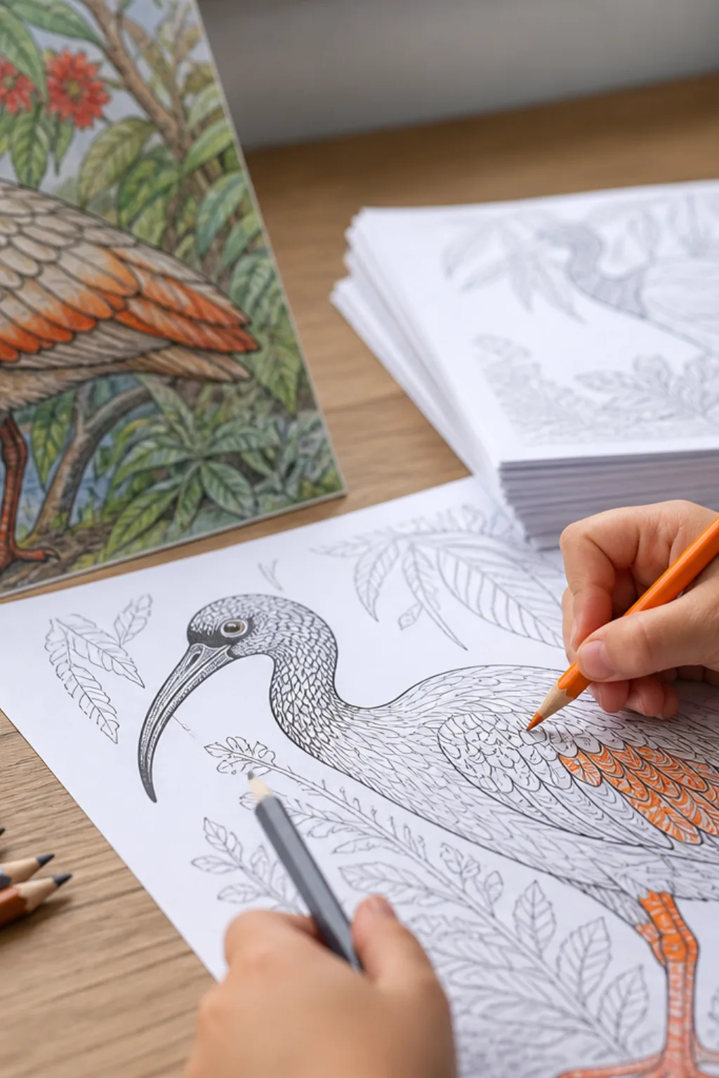 desenhos de íbis para colorir - 2