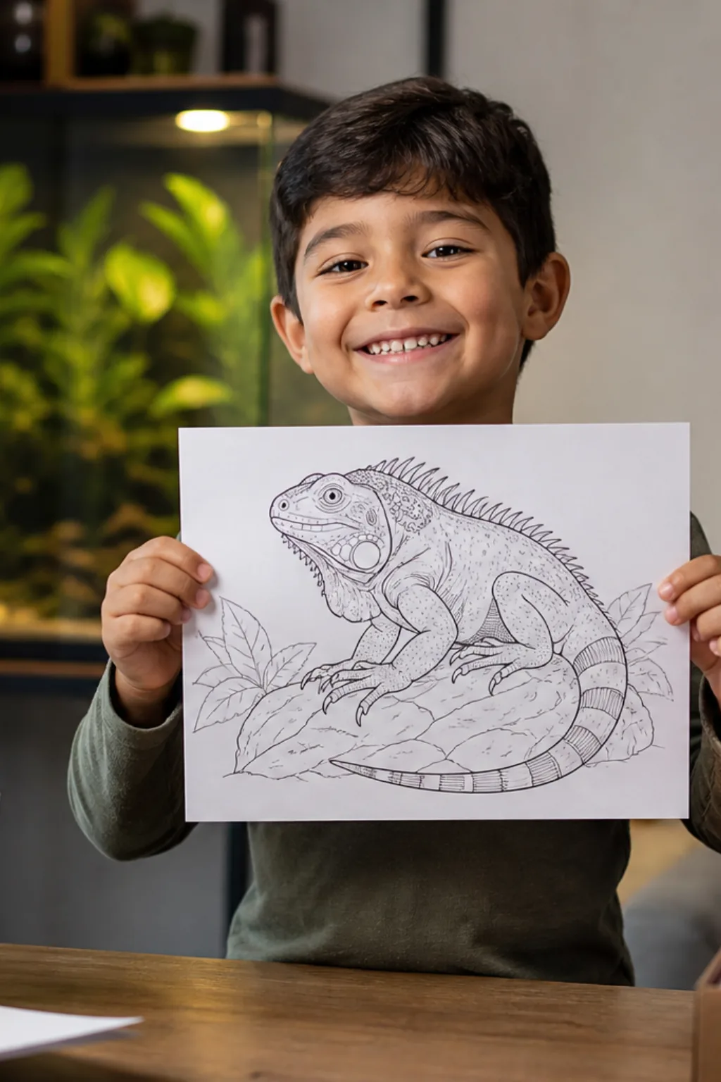 desenhos de iguana para colorir - 1