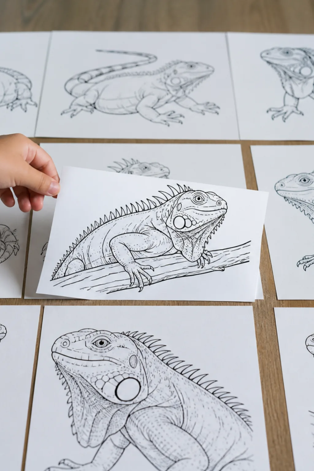 desenhos de iguana para colorir - 2