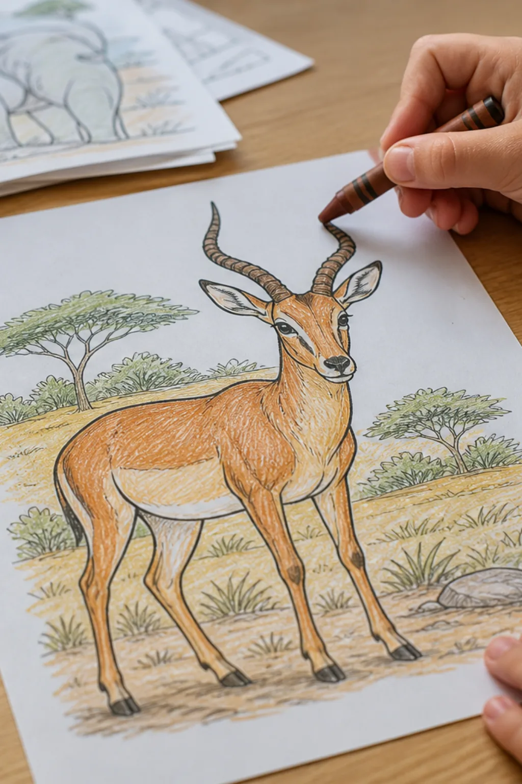 desenhos de impala para colorir - 2