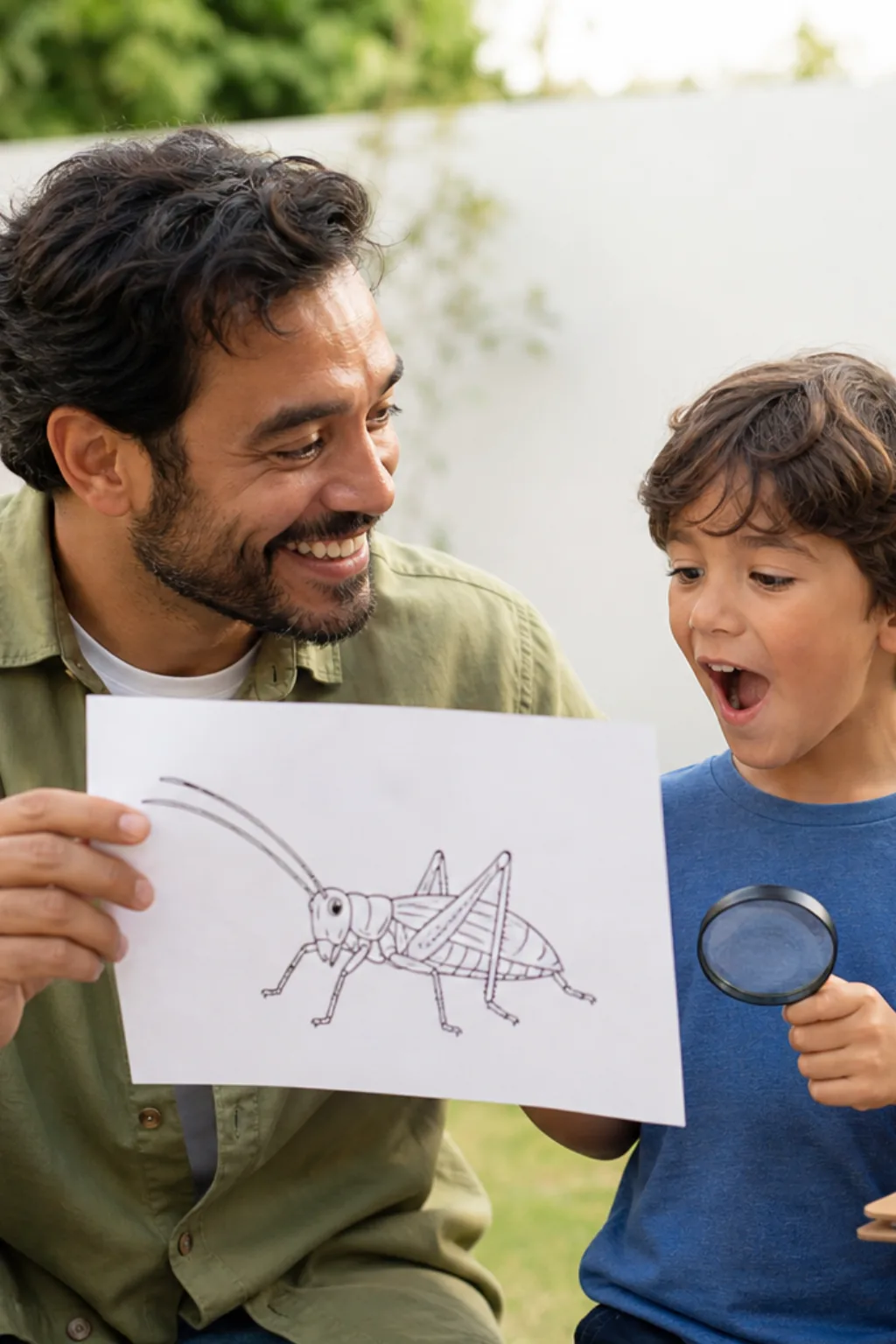 desenhos do inseto esperança para colorir — exemplo criado na Desenhos pra Colorir