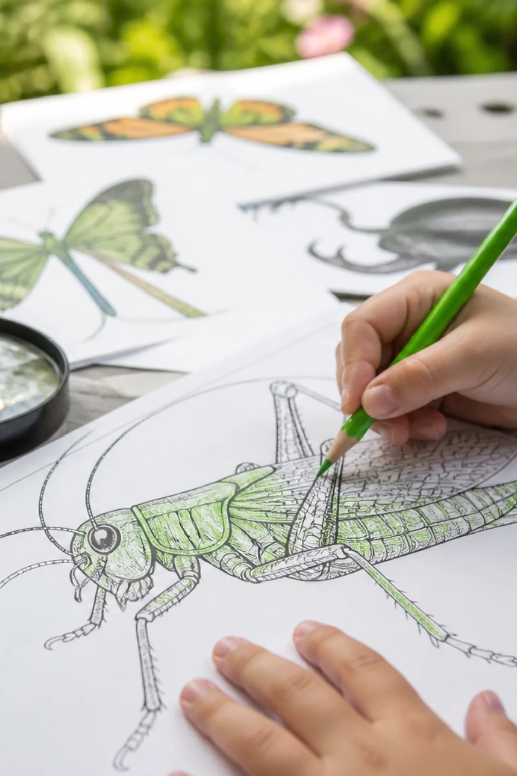 desenhos do inseto esperança para colorir - 2