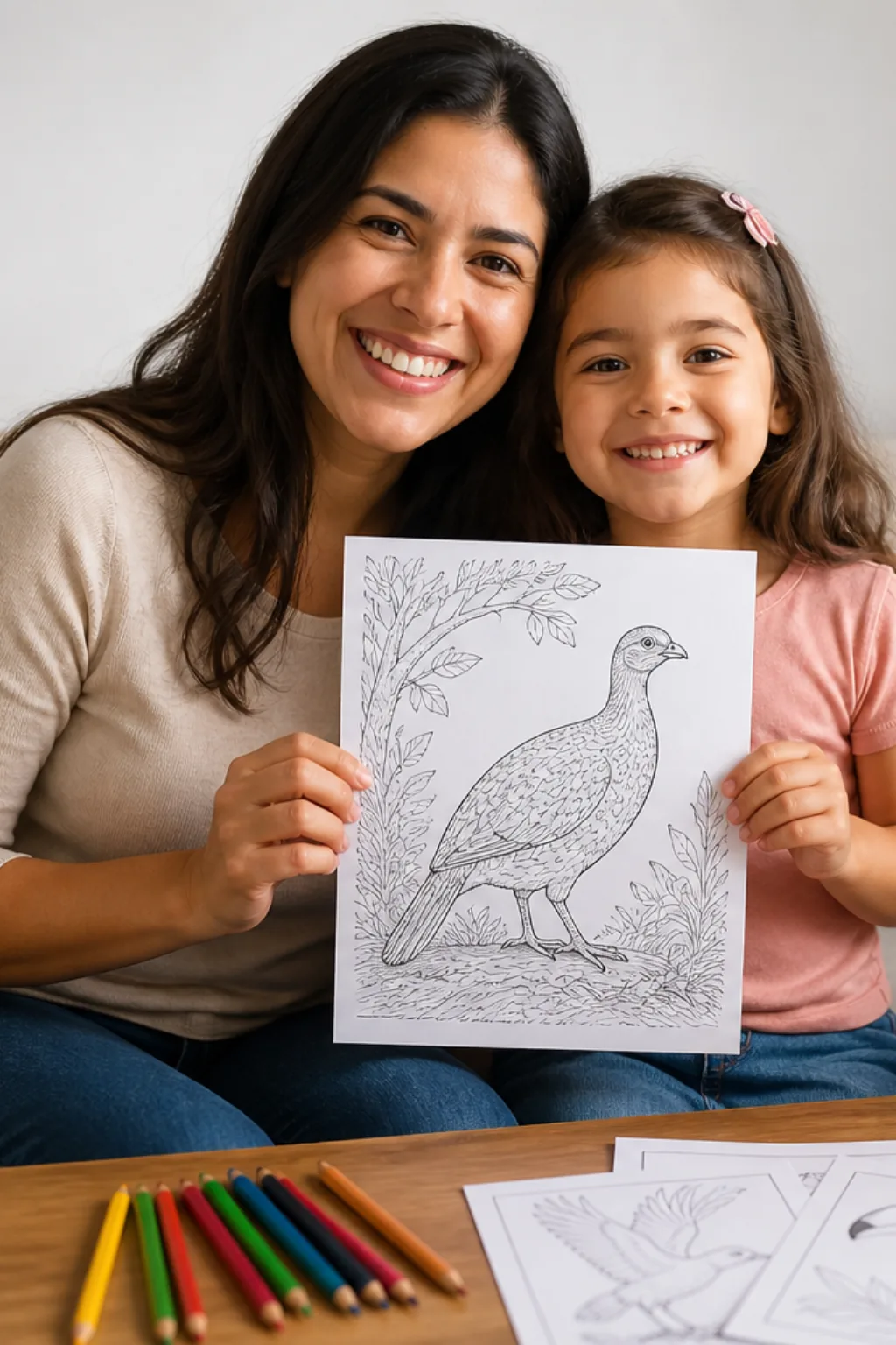 desenhos de jacu para colorir — exemplo criado na Desenhos pra Colorir