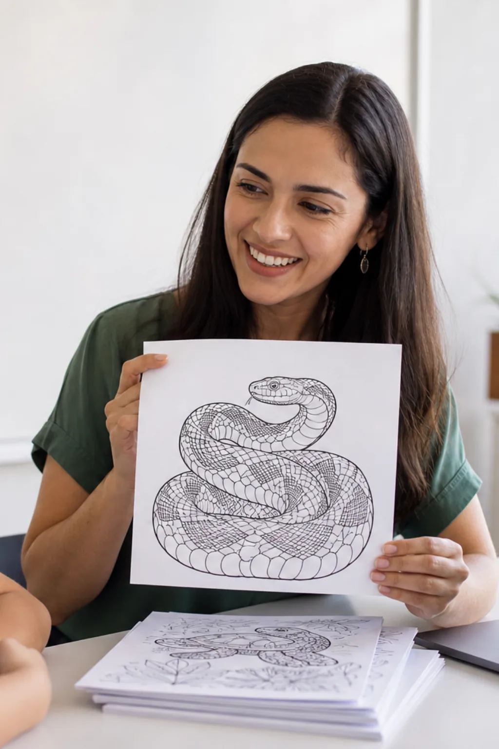 desenho de jararaca para colorir — exemplo criado na Desenhos pra Colorir