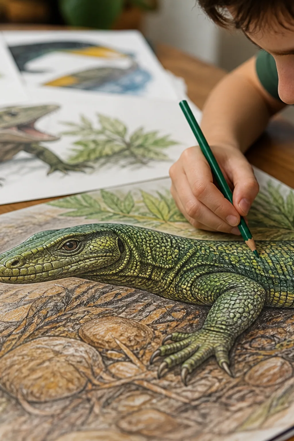 desenhos de lagarto-monitor para colorir - 2