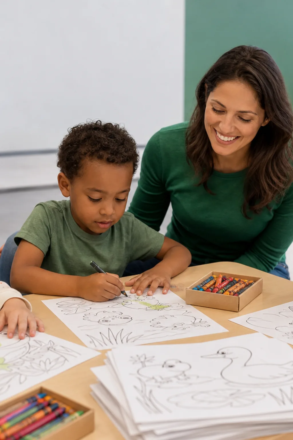 desenhos de animais de lagoas para colorir — exemplo criado na Desenhos pra Colorir