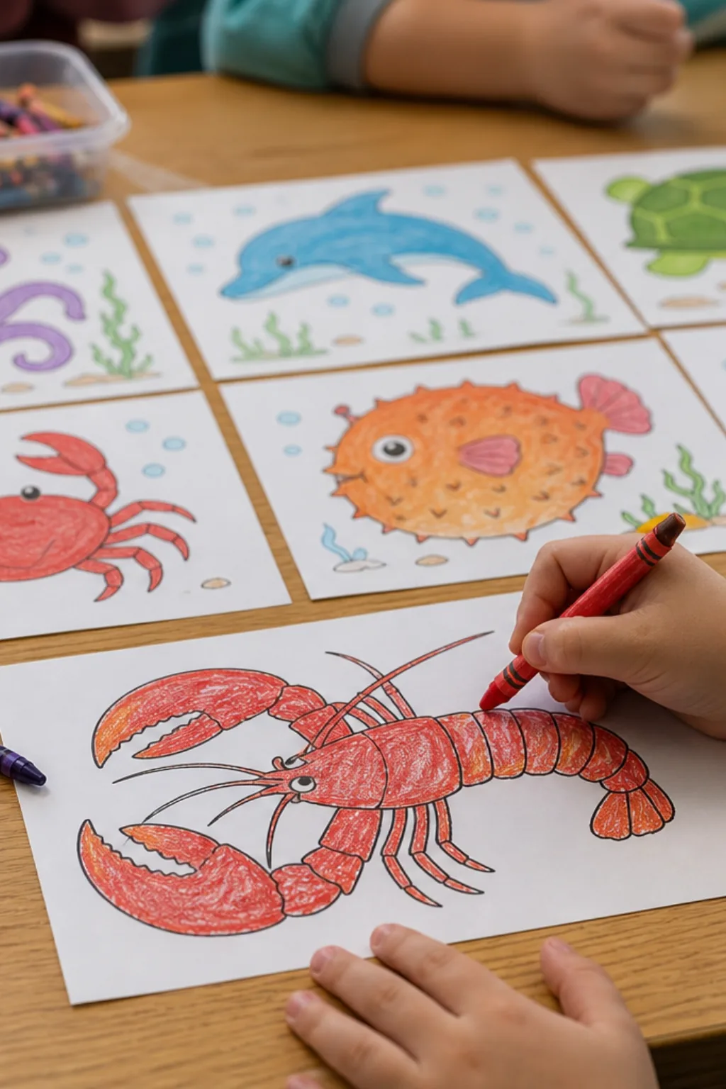 desenhos de lagosta para colorir - 2